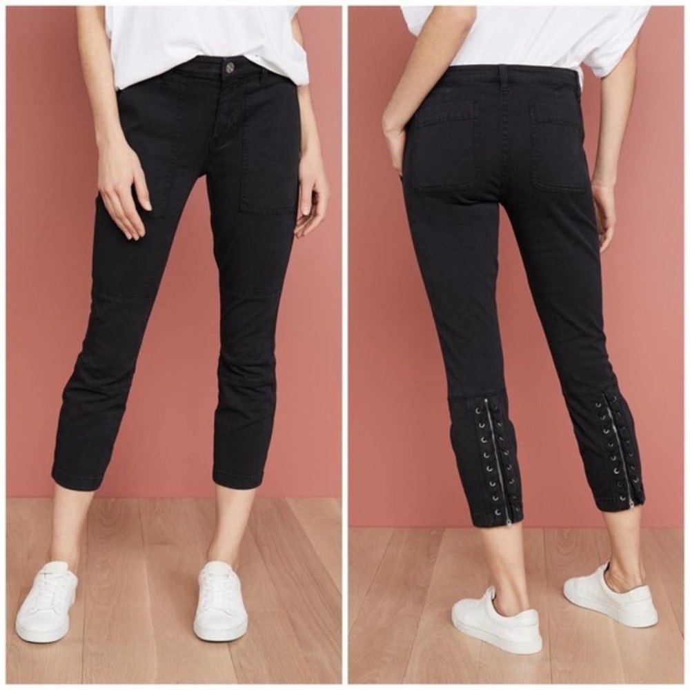 Current/Elliot The Weslan Lace-Up Black Cargo Pants